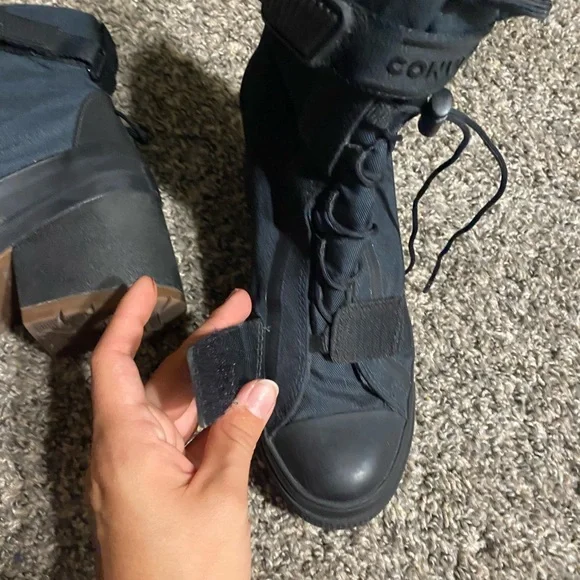 Converse GR82 Heeled Combat Boots Military Moto Punk Grunge Alt - Picture 10 of 12